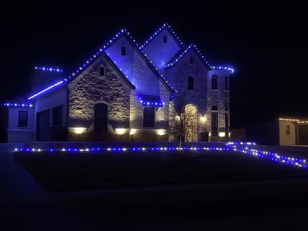 North Texas Christmas Lights Installed Example